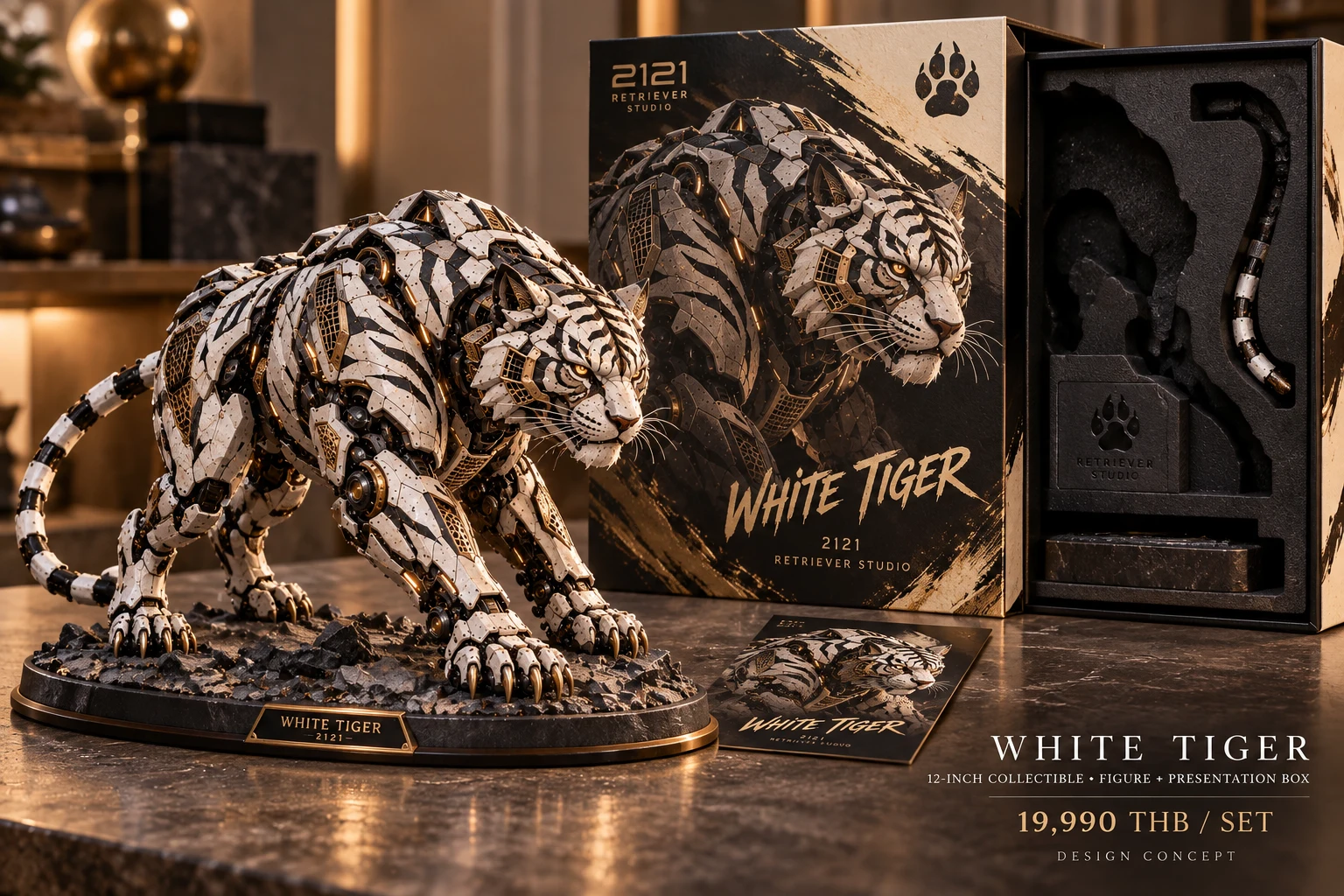 WHITE TIGER collectible and packaging concept